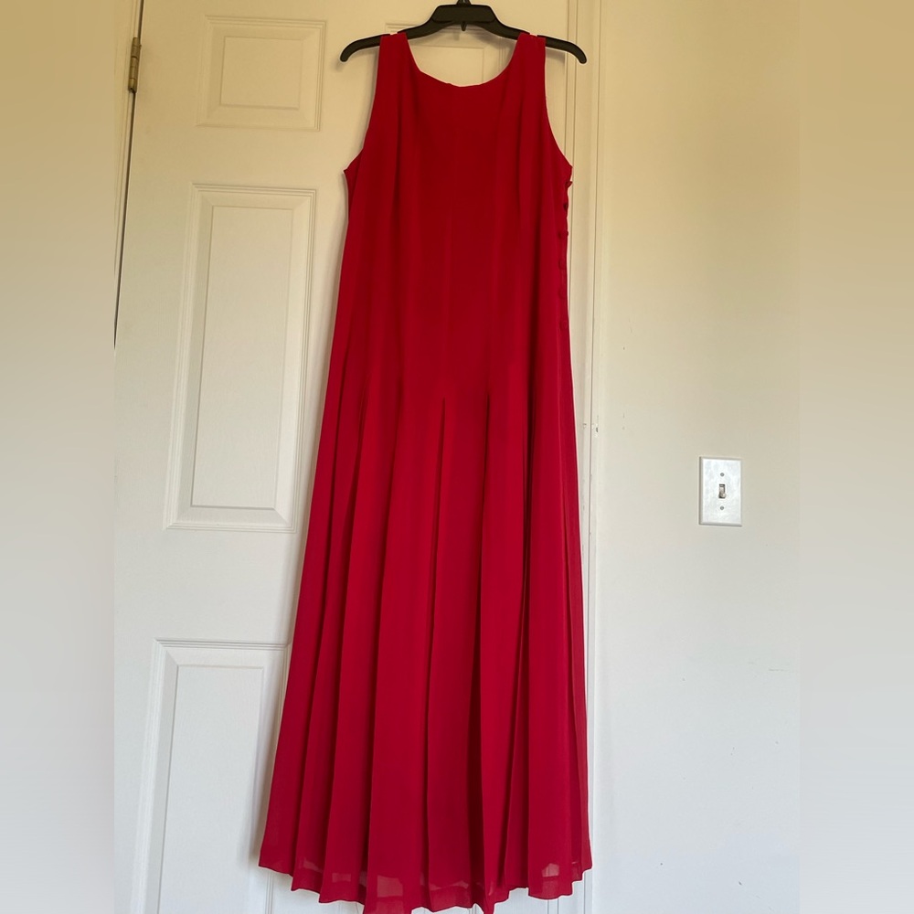 Red evening gown